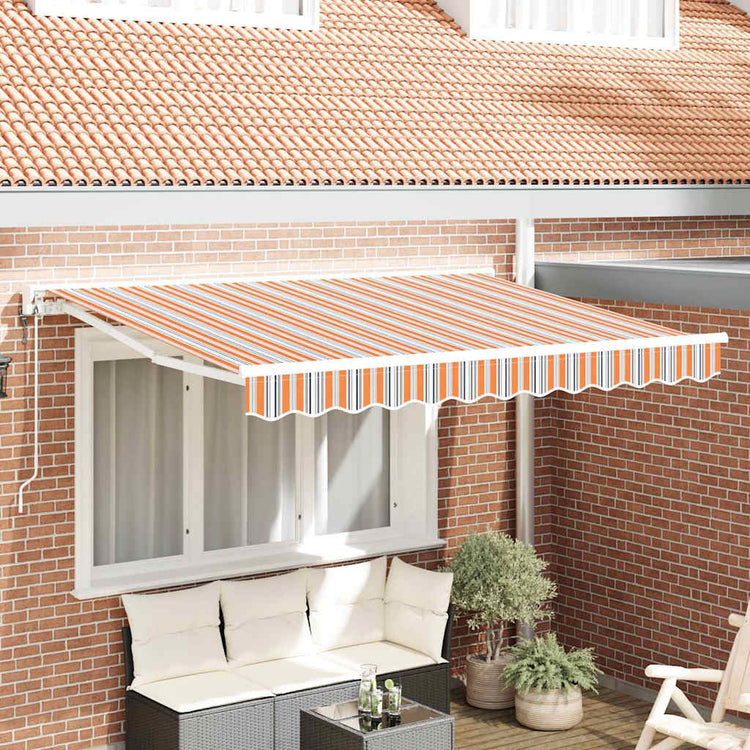 Vidaxx parasol pliable bleu et orange 350 x 200 cm