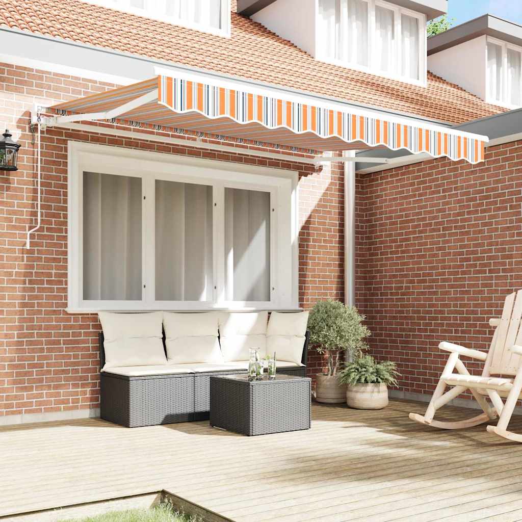 Vidaxx parasol pliable bleu et orange 350 x 200 cm