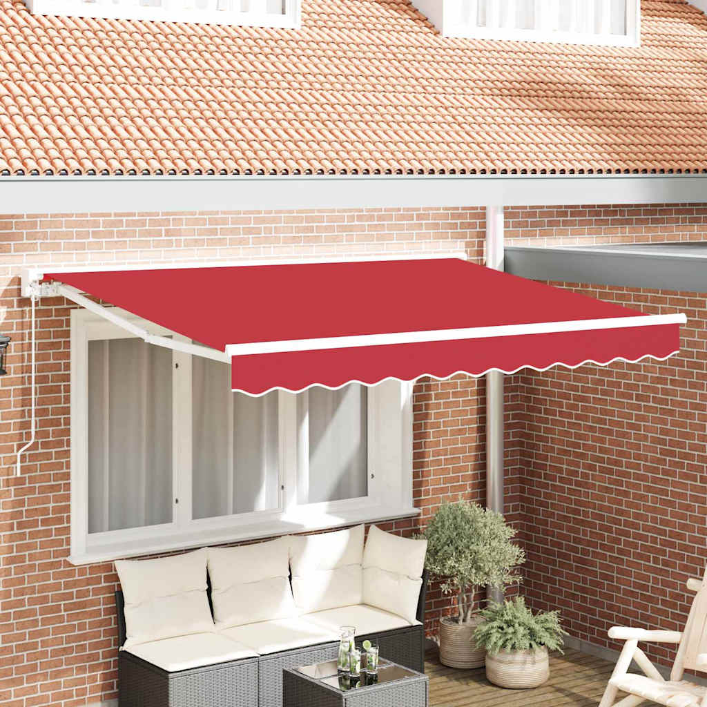 Vidaxx parasol pliable rouge 350 x 200 cm polyester et métal