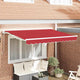Vidaxx parasol pliable rouge 350 x 200 cm polyester et métal