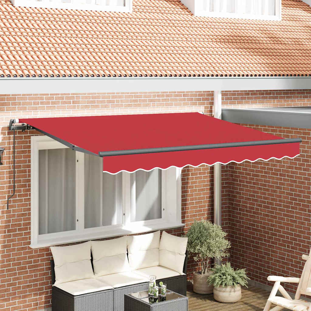 Vidaxx parasol pliable rouge 350 x 200 cm en tissu