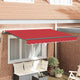 Vidaxx parasol pliable rouge 350 x 200 cm en tissu