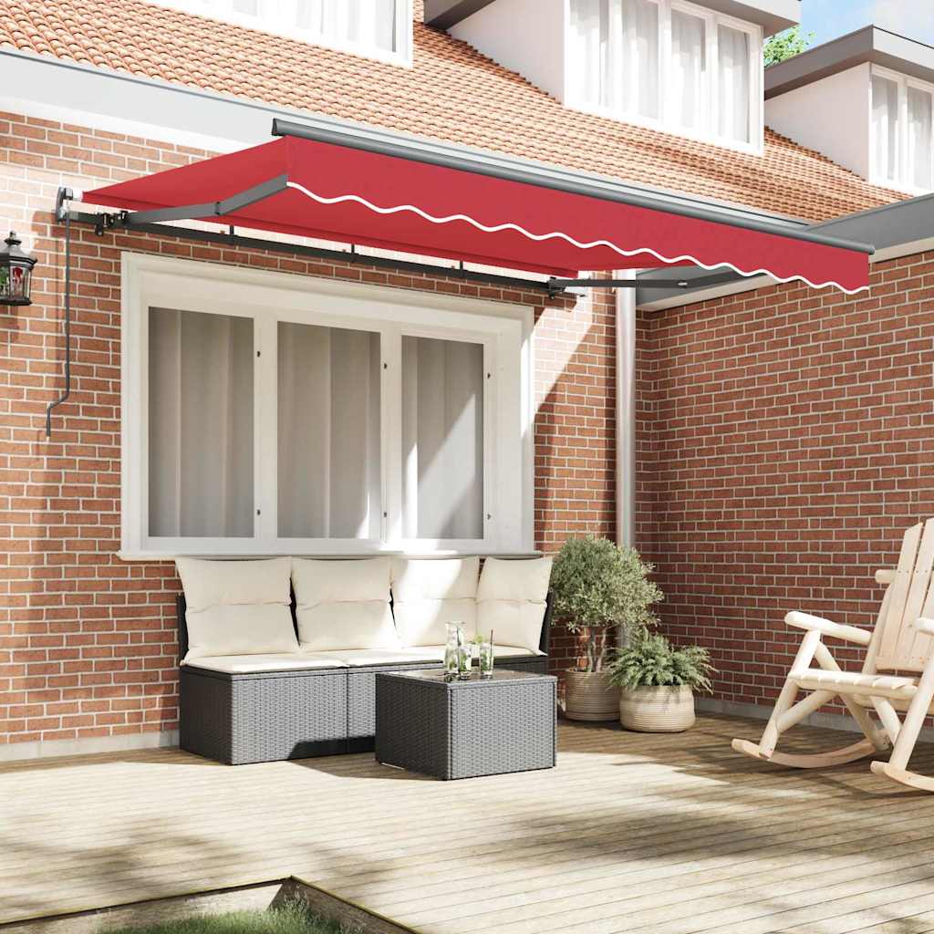 Vidaxx parasol pliable rouge 350 x 200 cm en tissu