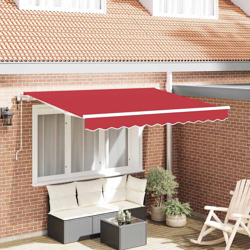 Vidaxx parasol pliable rouge 350 x 200 cm en tissu