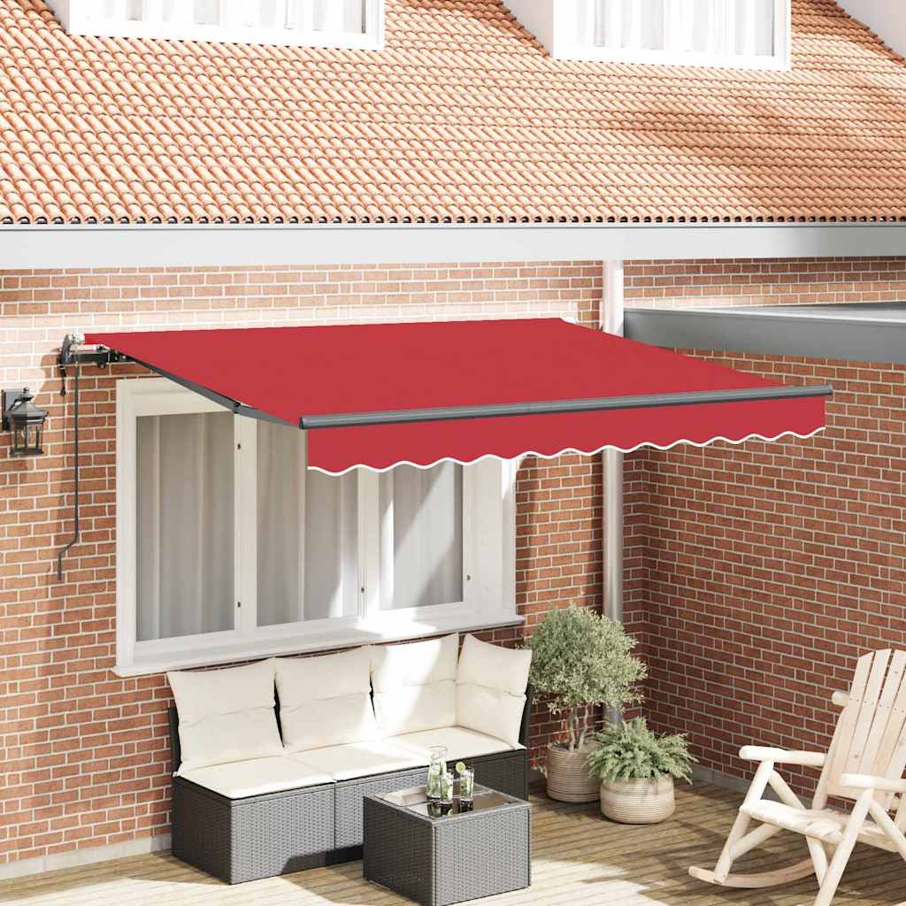 Vidaxx parasol pliable rouge 350 x 200 cm en tissu