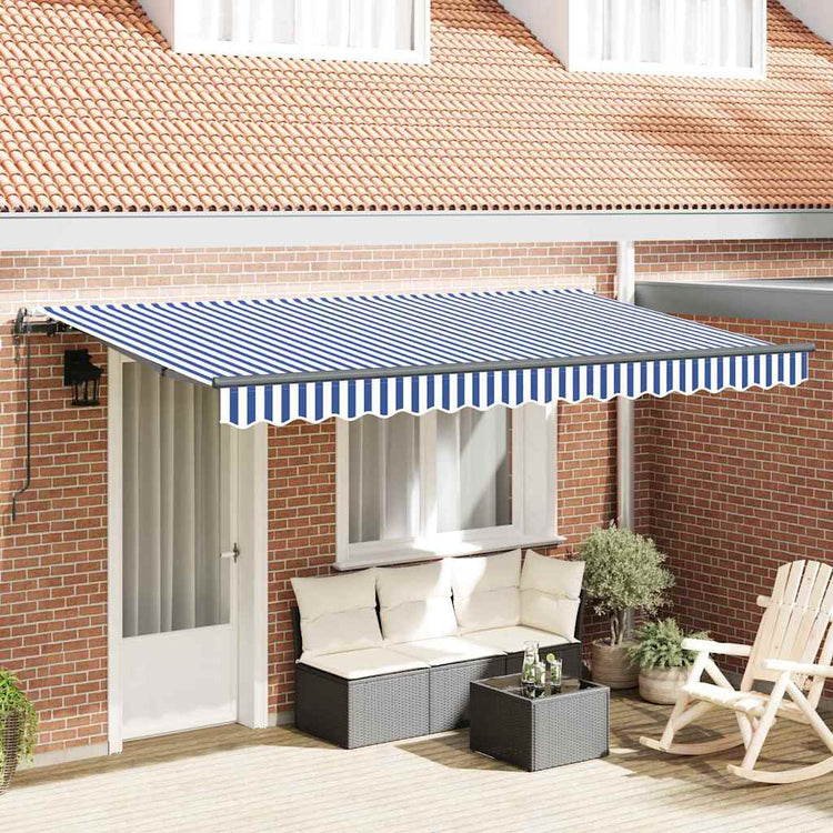 Vidaxx parasol pliable bleu 400 x 200 cm en tissu
