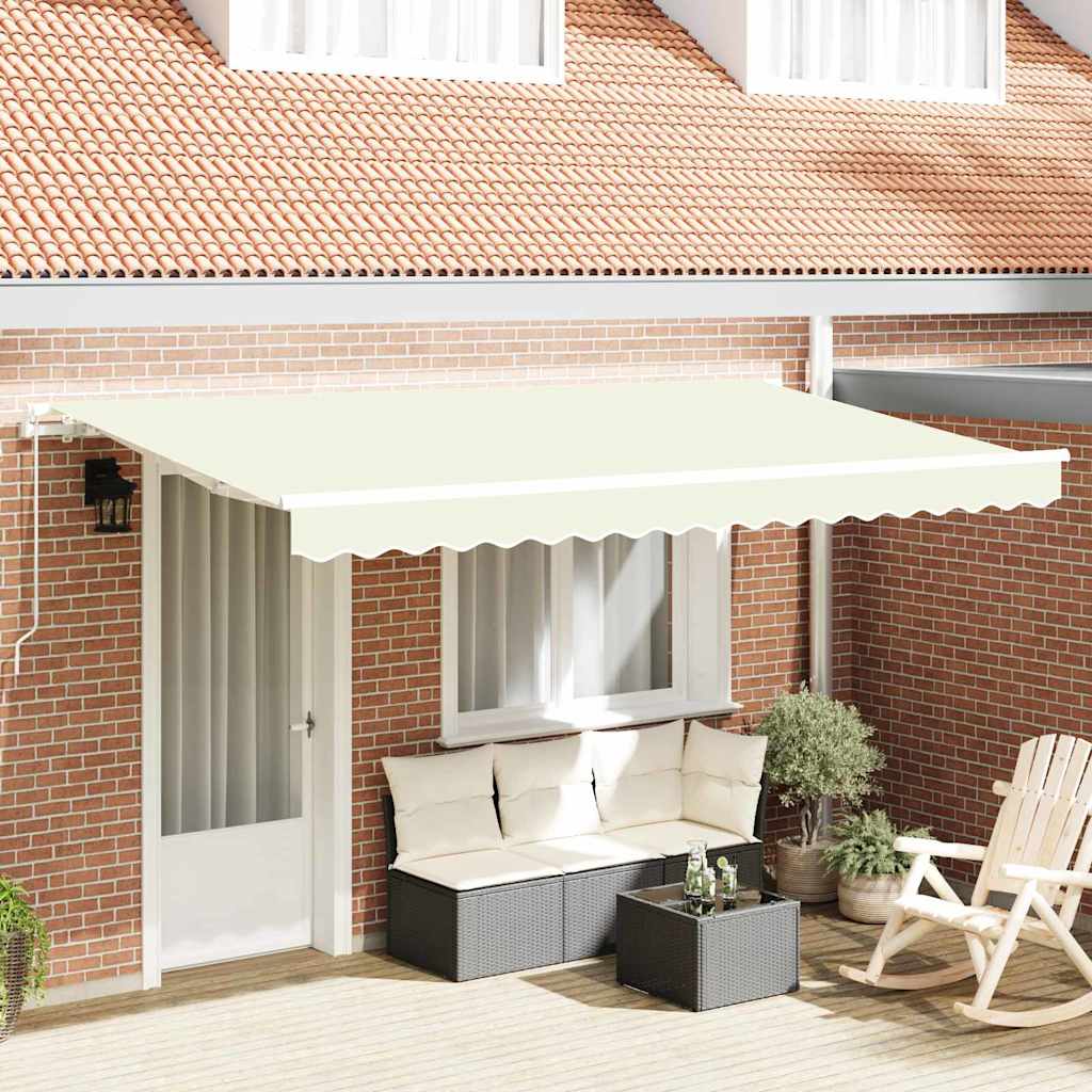 Vidaxx parasol pliable crème 400 x 200 cm en tissu