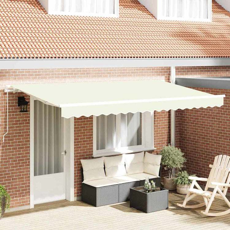 Vidaxx parasol pliable crème 400 x 200 cm en tissu
