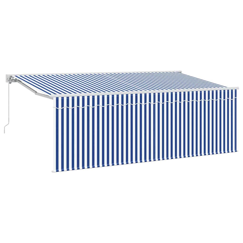 Vidaxx parasol pliable bleu et blanc 400 x 200 cm