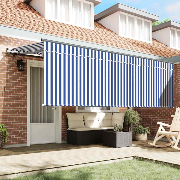 Vidaxx parasol pliable bleu et blanc 400 x 200 cm