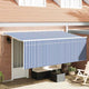 Vidaxx parasol pliable bleu et blanc 400 x 200 cm