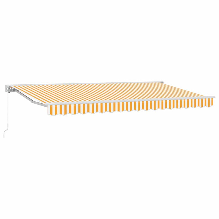 Vidaxx parasol pliable jaune et blanc 400 x 200 cm