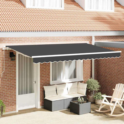 Vidaxx auvent pliable anthracite 400 x 200 cm tissu