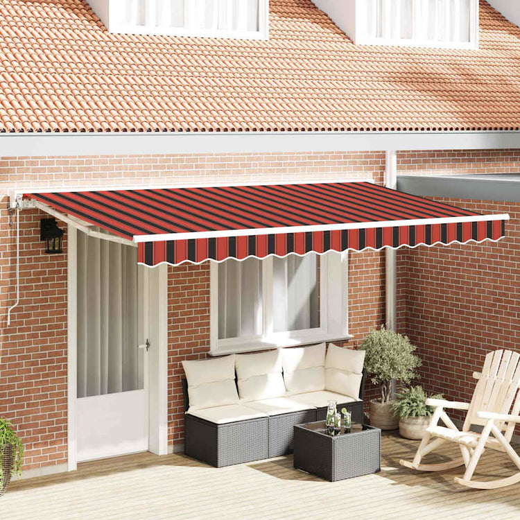 Vidaxx parasol pliable orange et noir 400 x 200 cm