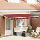 Vidaxx parasol pliable orange et noir 400 x 200 cm