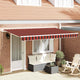 Vidaxx parasol pliable orange 400 x 200 cm en tissu
