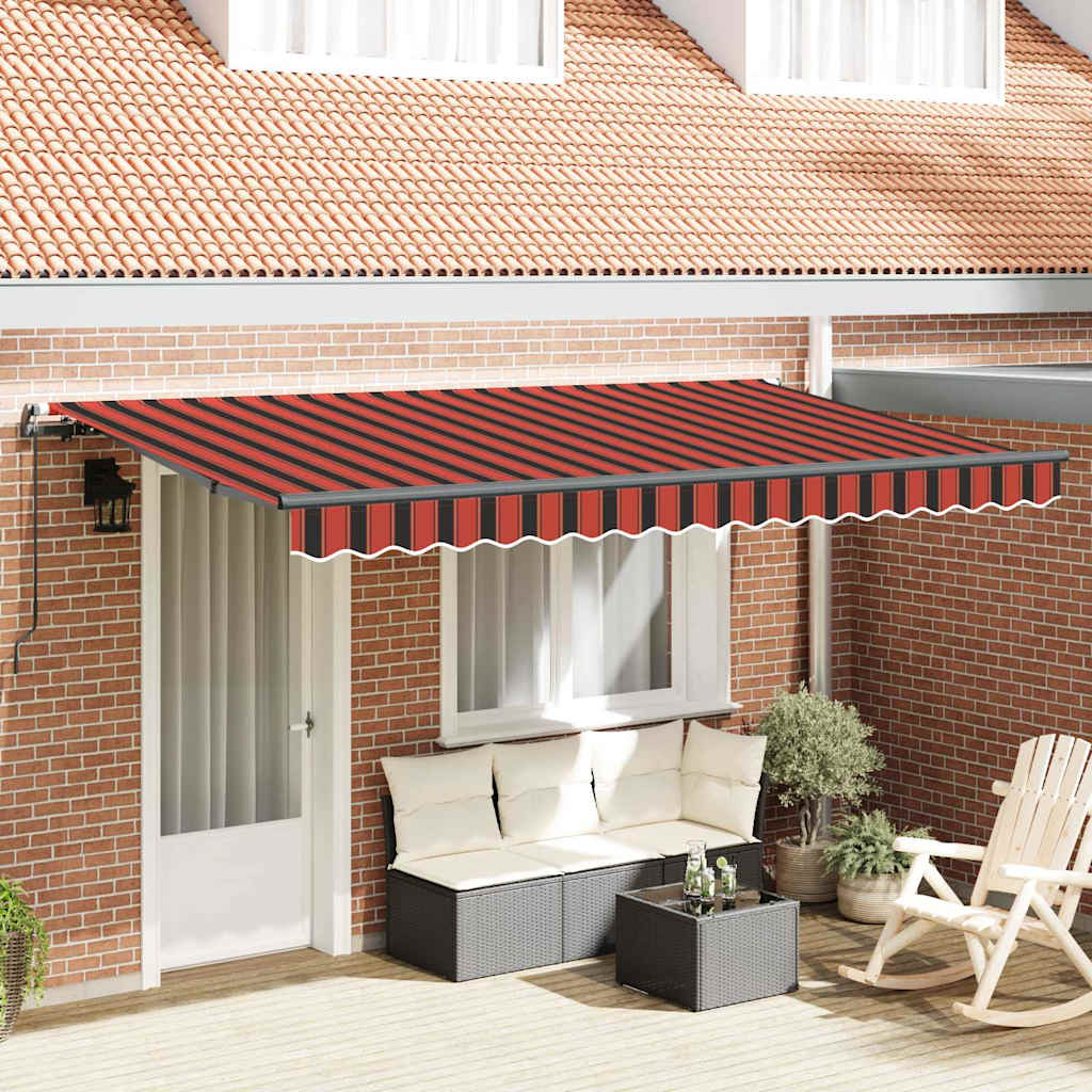 Vidaxx parasol pliable orange 400 x 200 cm en tissu