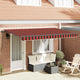 Vidaxx parasol pliable orange 400 x 200 cm en tissu