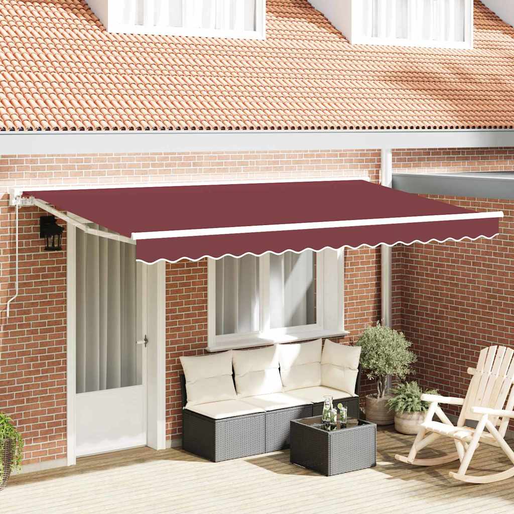 Auvent pliable Vidaxx rouge bordeaux 400 x 200 cm