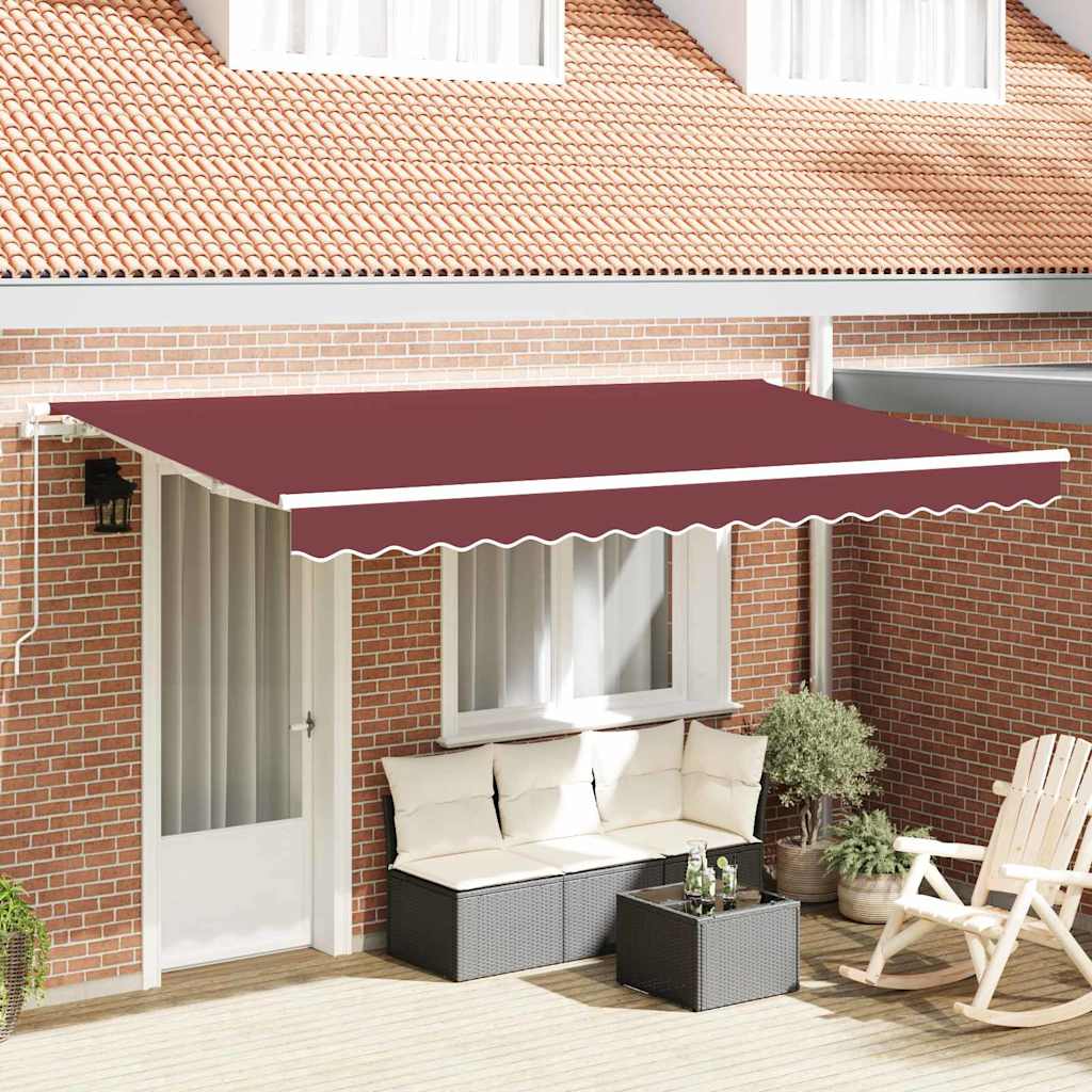 Vidaxx parasol pliant rouge bordeaux 400 x 200 cm en tissu