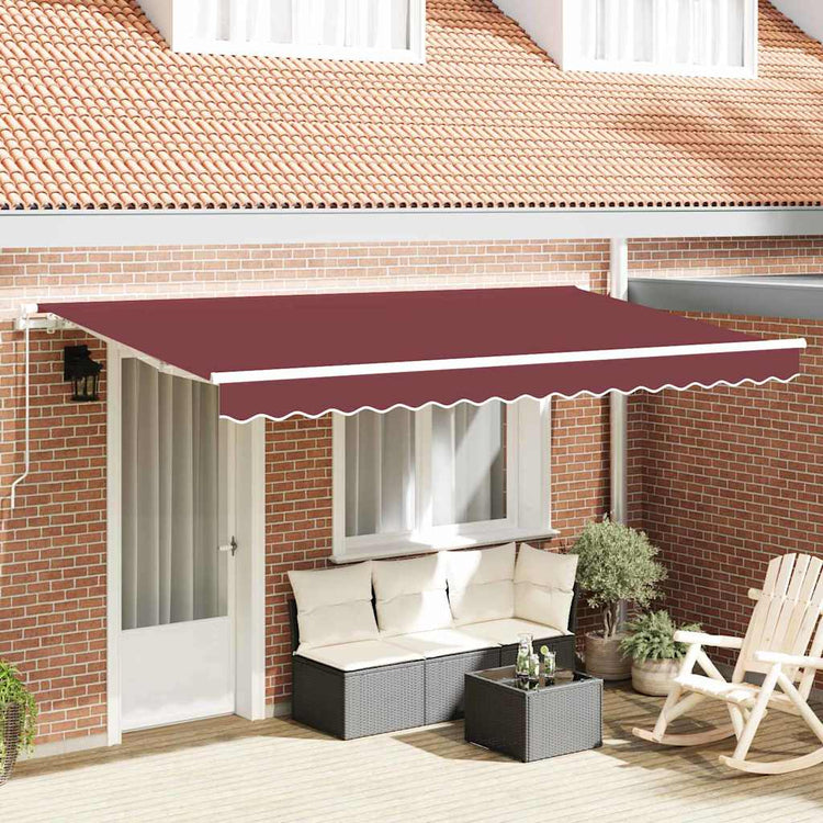 Vidaxx parasol pliant rouge bordeaux 400 x 200 cm en tissu