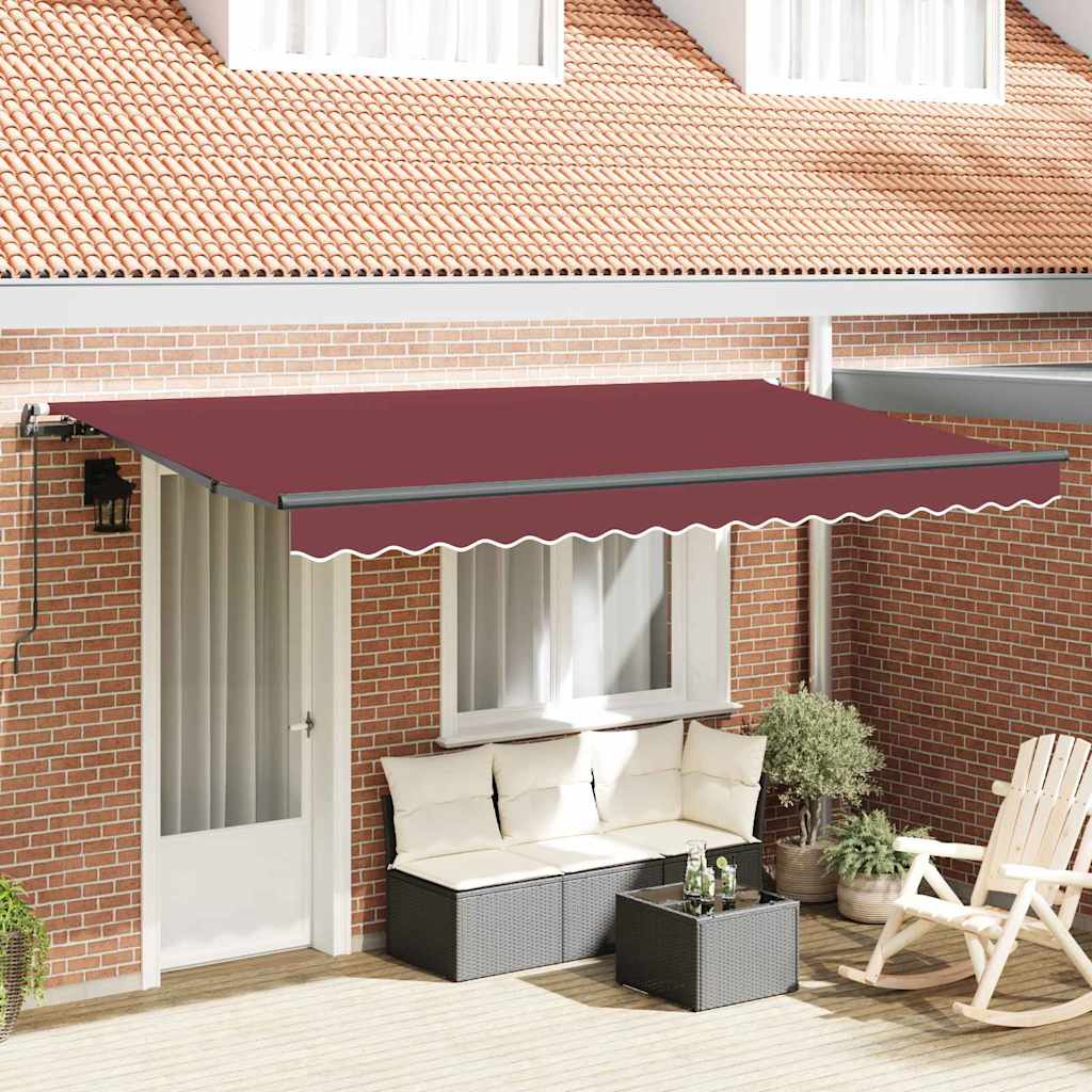 Vidaxx parasol pliant rouge bordeaux 400 x 200 cm en tissu