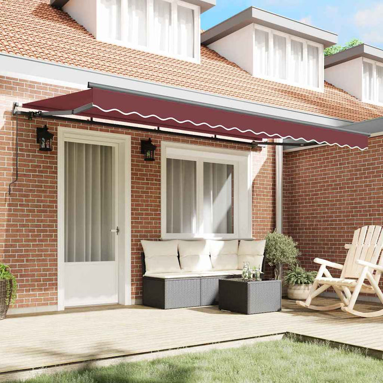 Vidaxx parasol pliant rouge bordeaux 400 x 200 cm en tissu