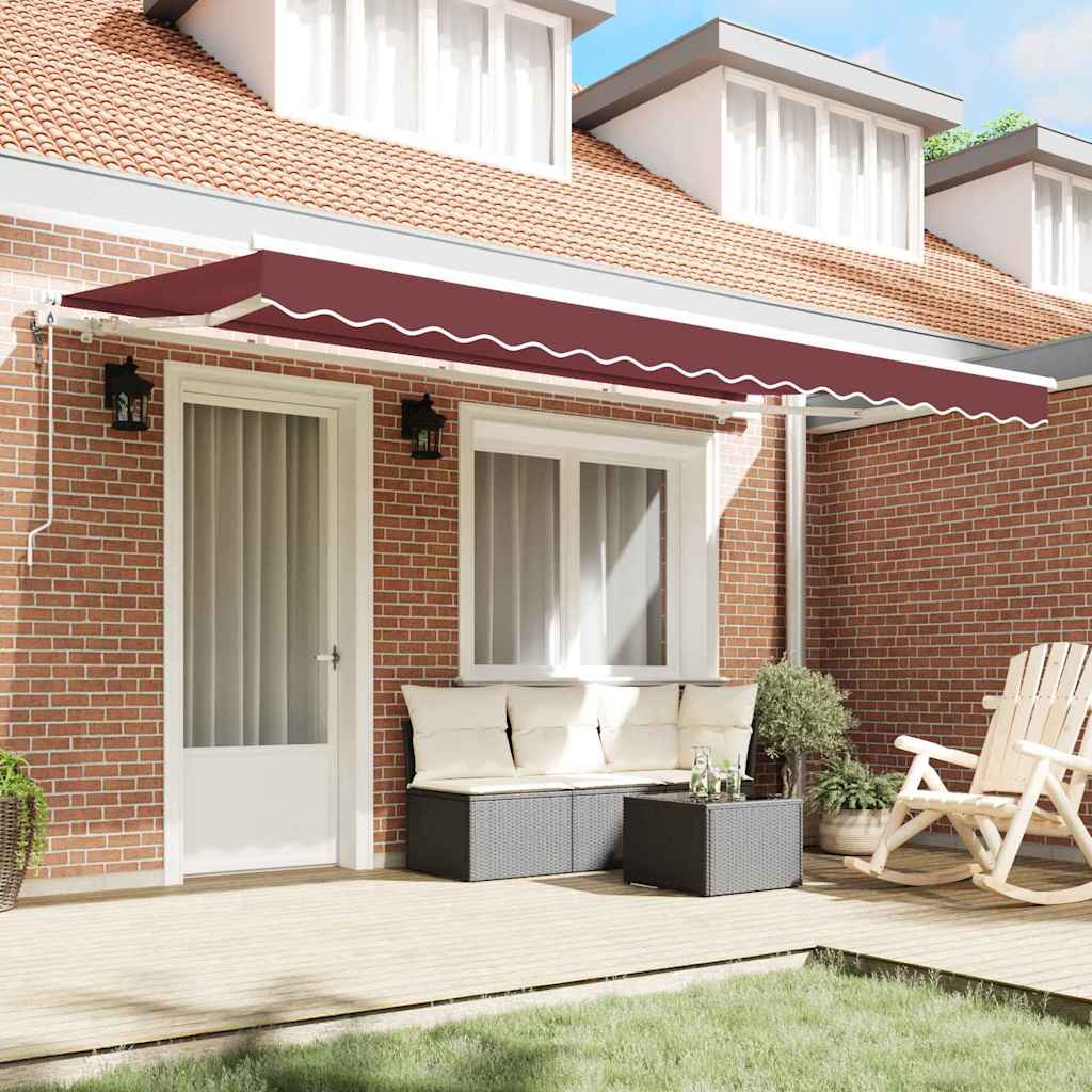 Vidaxx parasol pliant rouge bordeaux 400 x 200 cm en tissu