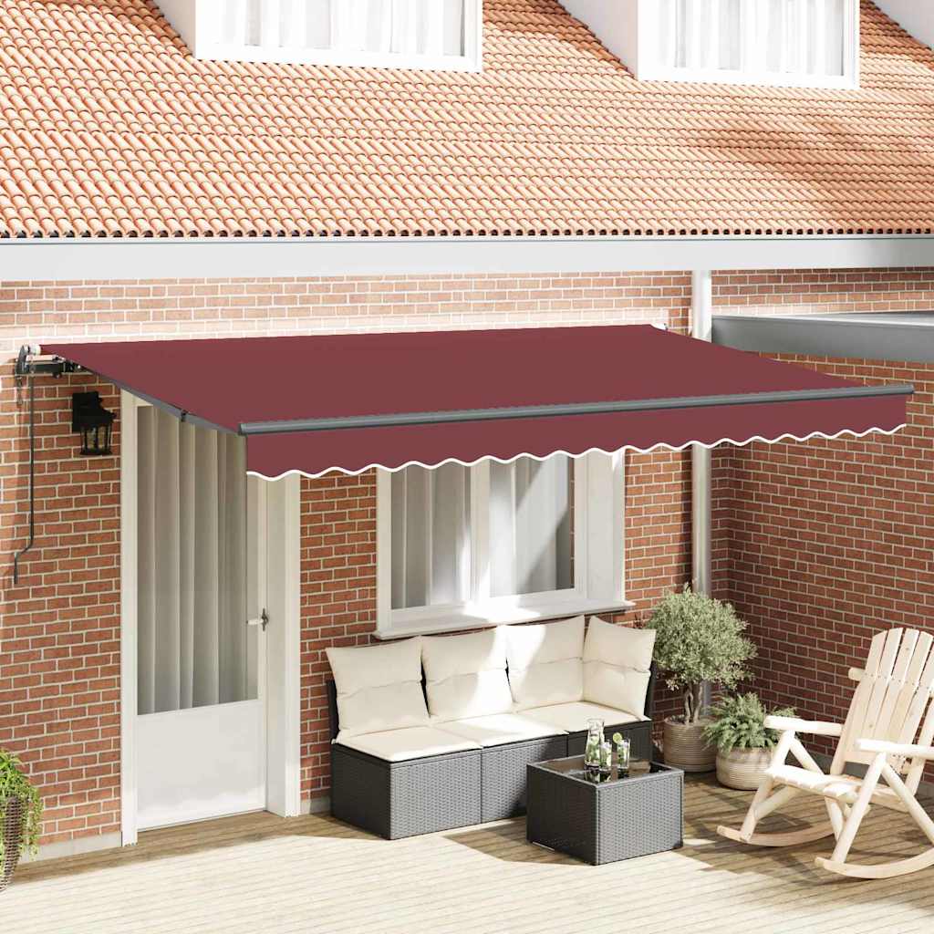 Vidaxx parasol pliant rouge bordeaux 400 x 200 cm en tissu