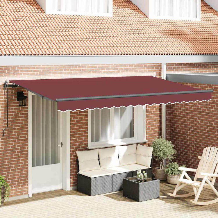 Vidaxx parasol pliant rouge bordeaux 400 x 200 cm en tissu