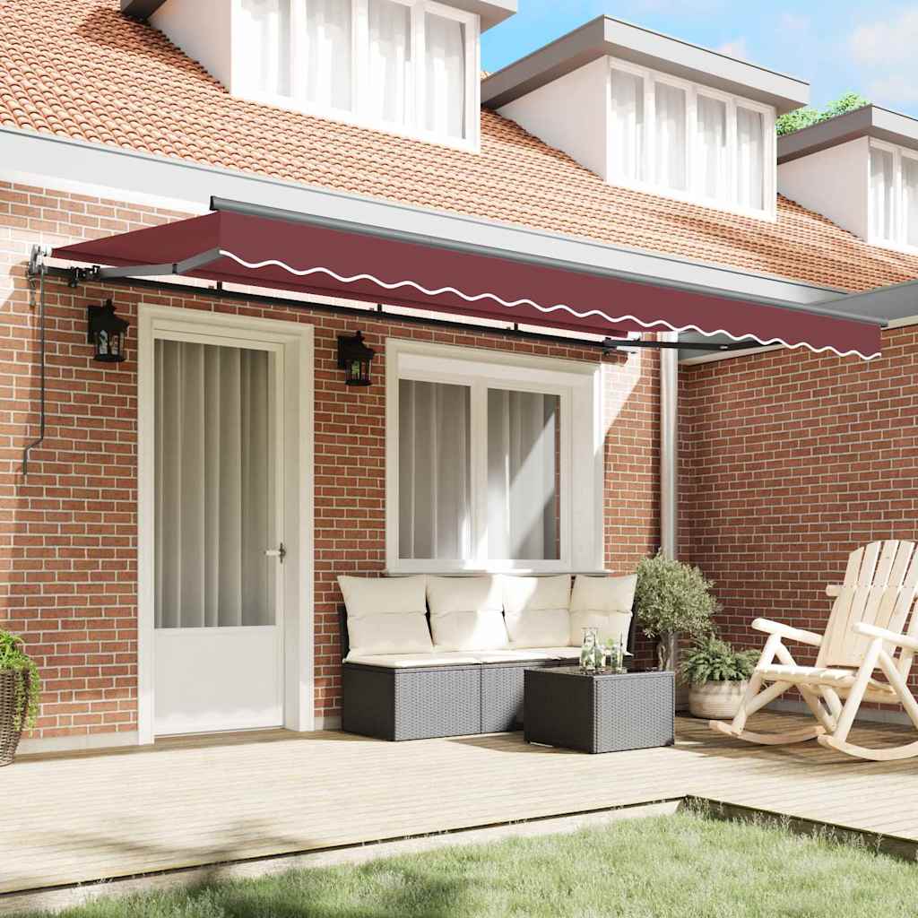 Vidaxx parasol pliant rouge bordeaux 400 x 200 cm en tissu