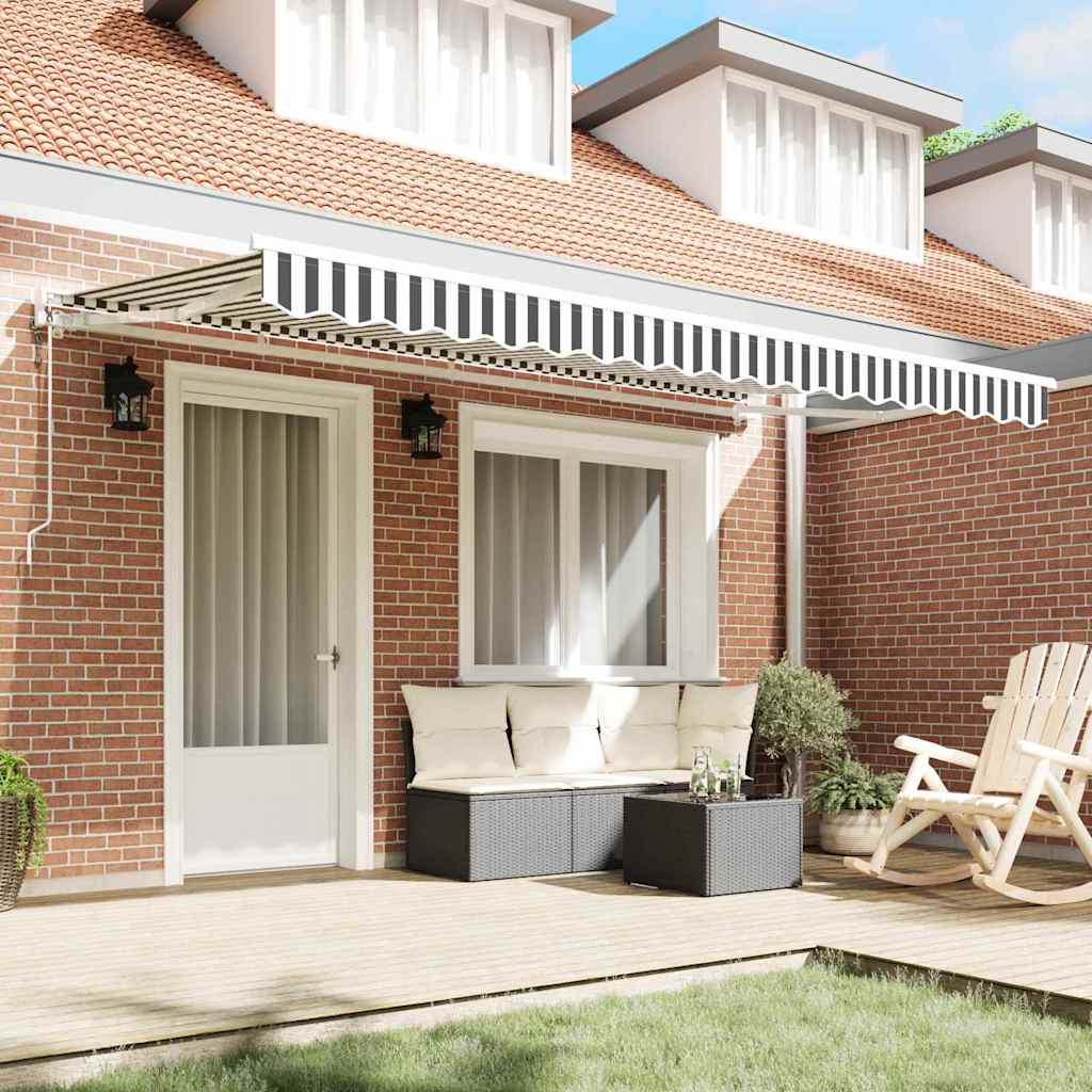 Vidaxx parasol pliable anthracite et blanc 400 x 200 cm