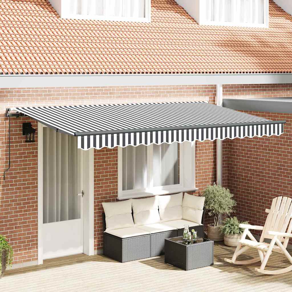 Vidaxx auvent pliable anthracite 400 x 200 cm tissu