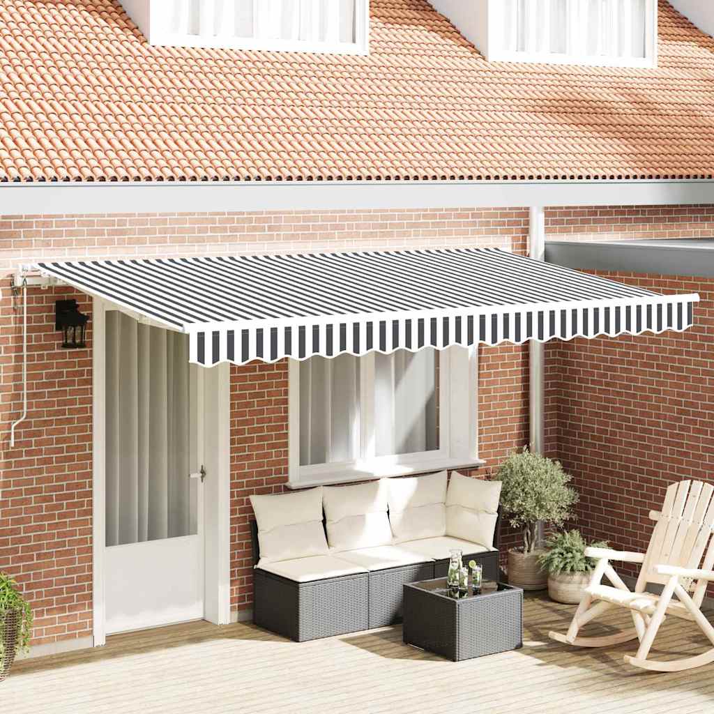 Vidaxx auvent pliable anthracite 400 x 200 cm tissu