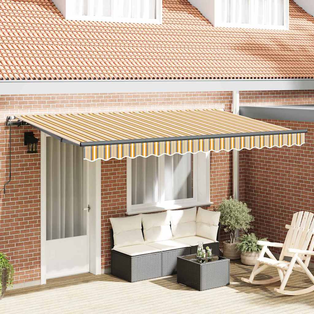 Vidaxx parasol pliable jaune 400 x 200 cm en tissu