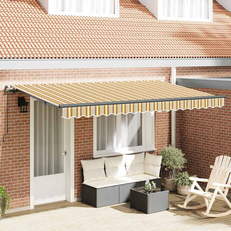Vidaxx parasol pliable jaune 400 x 200 cm en tissu