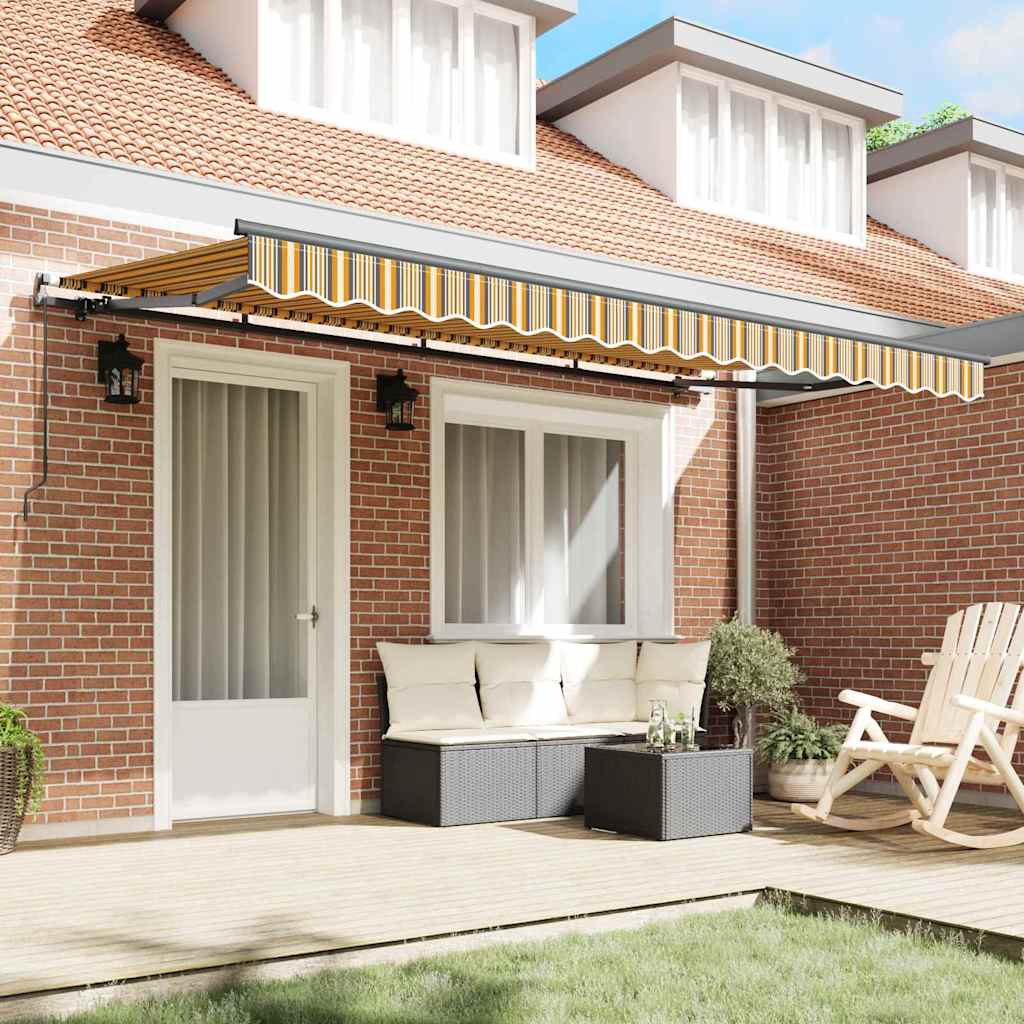 Vidaxx parasol pliable jaune 400 x 200 cm en tissu