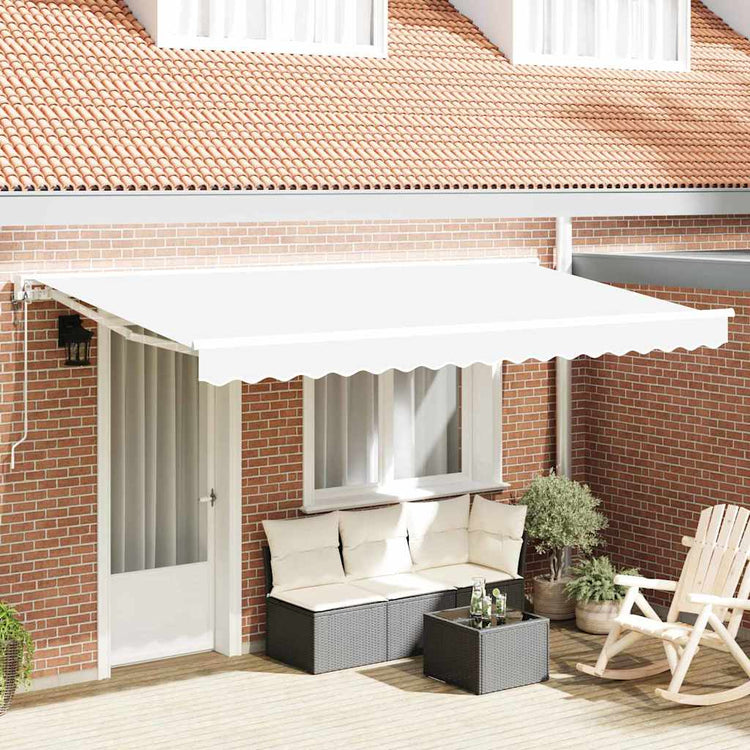 Vidaxx parasol pliant blanc 400 x 200 cm polyester et métal