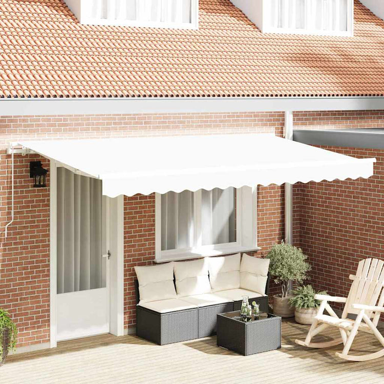 Vidaxx parasol pliable blanc 400 x 200 cm en tissu