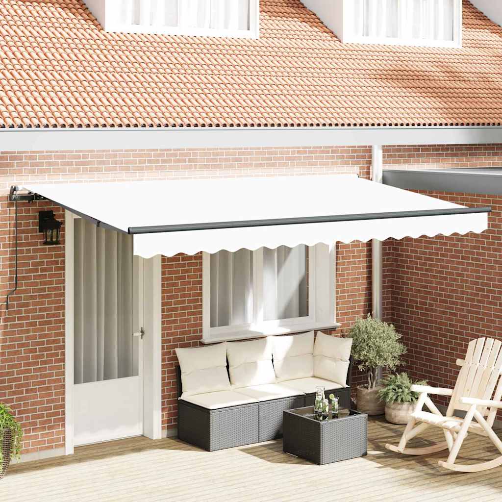 Vidaxx parasol pliable blanc 400 x 200 cm en tissu