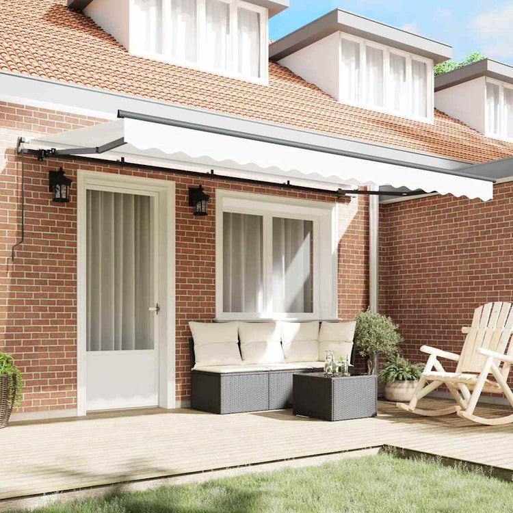 Vidaxx parasol pliable blanc 400 x 200 cm en tissu