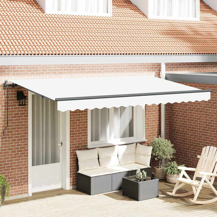 Vidaxx parasol pliable blanc 400 x 200 cm en tissu