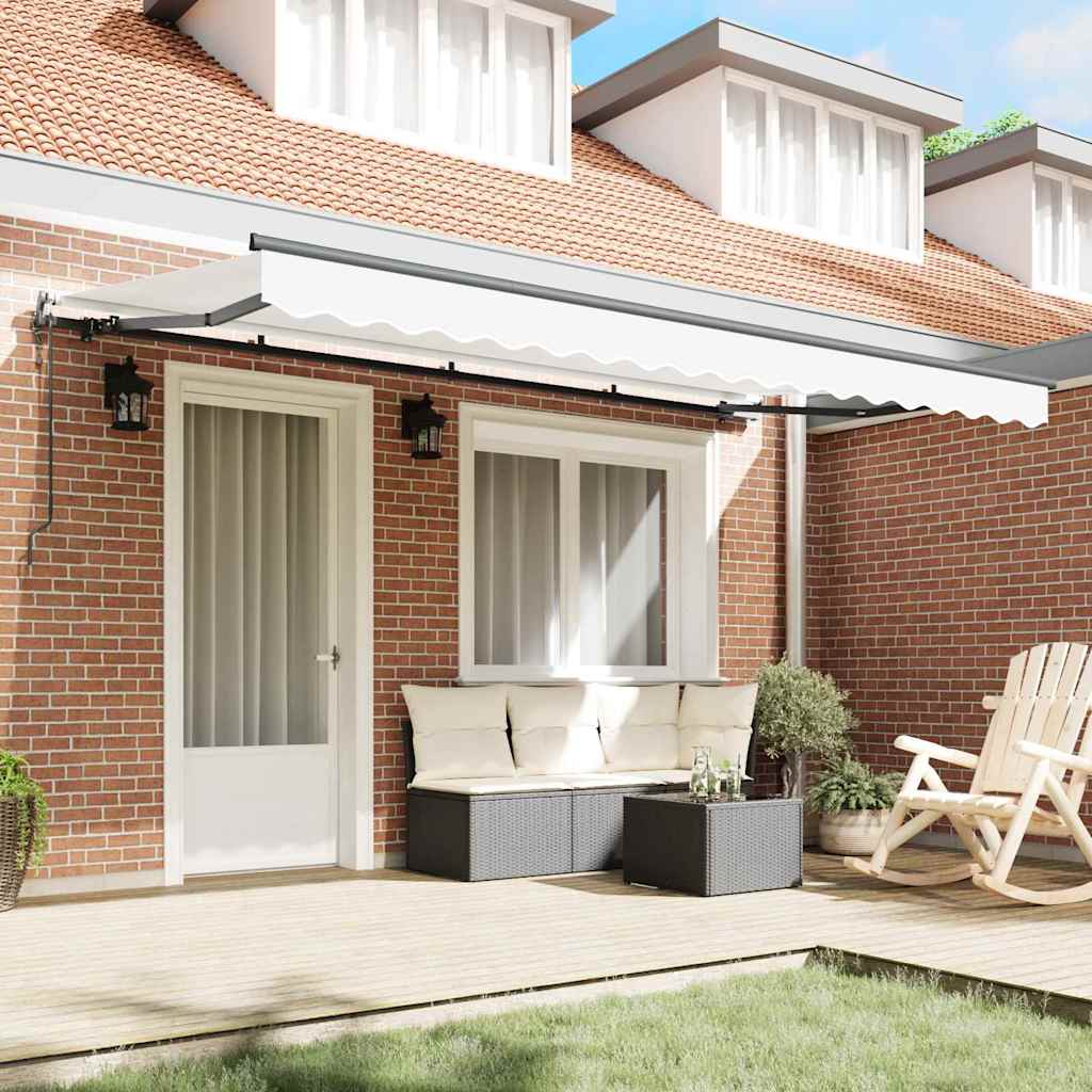 Vidaxx parasol pliable blanc 400 x 200 cm en tissu