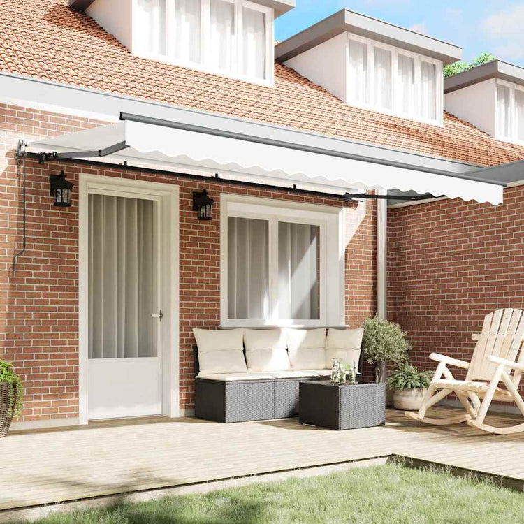 Vidaxx parasol pliable blanc 400 x 200 cm en tissu