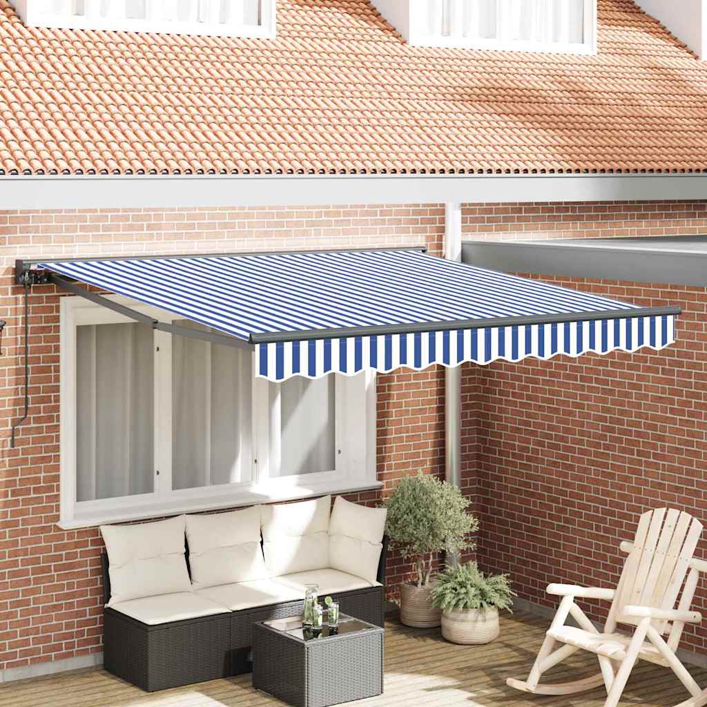 Vidaxx parasol pliable bleu et blanc 300 x 250 cm