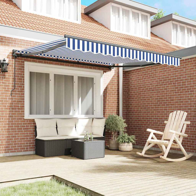 Vidaxx parasol pliable bleu et blanc 300 x 250 cm