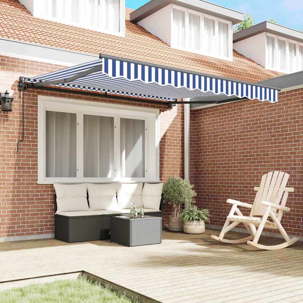 Vidaxx parasol pliable bleu et blanc 300 x 250 cm