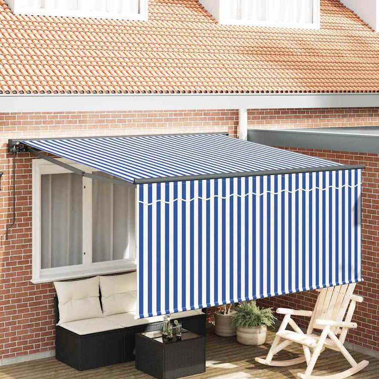Vidaxx parasol pliable bleu et blanc 300 x 250 cm