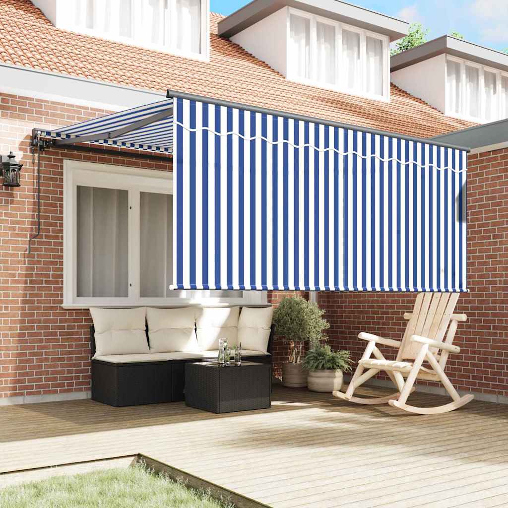 Vidaxx parasol pliable bleu et blanc 300 x 250 cm