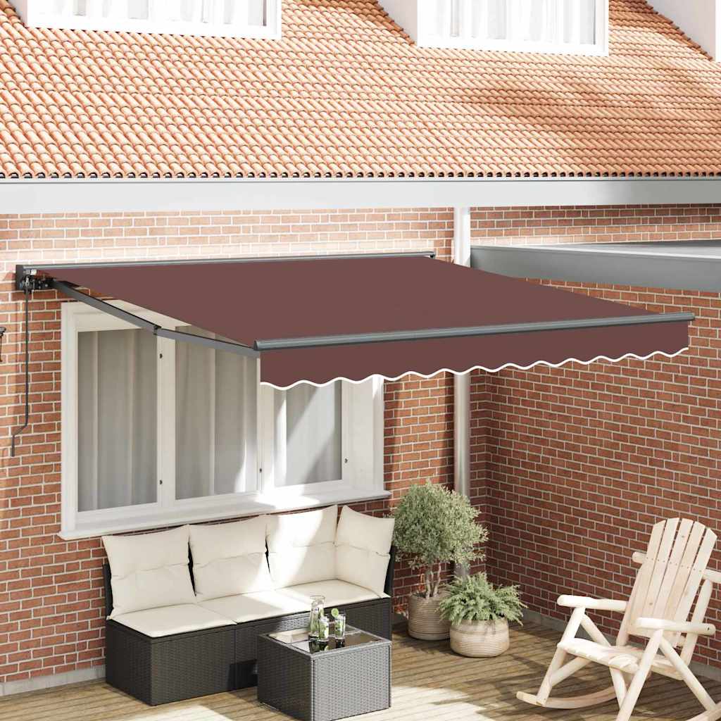 Vidaxx parasol pliant marron 300 x 250 cm polyester et métal